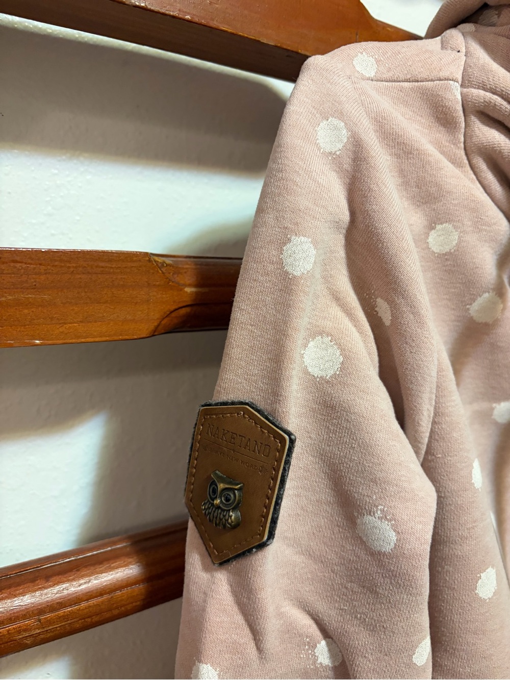 Naketano Dusty Rose Polka Dot Cowl Hoodie - Picture 2 of 4
